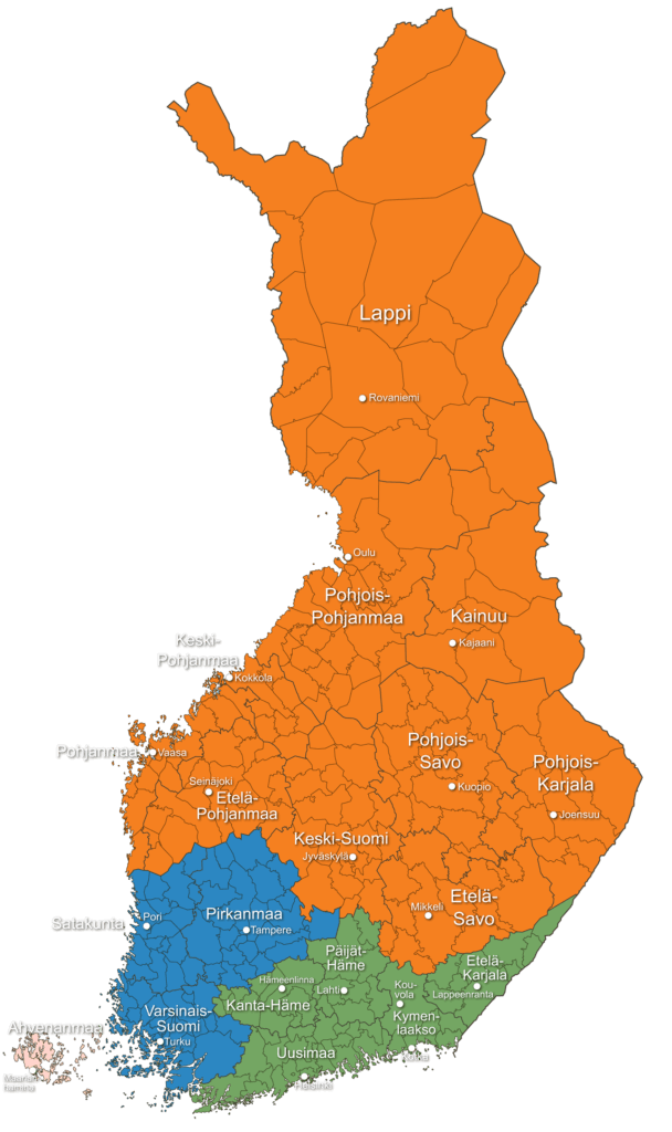 Suomen myyntialueet Mitos